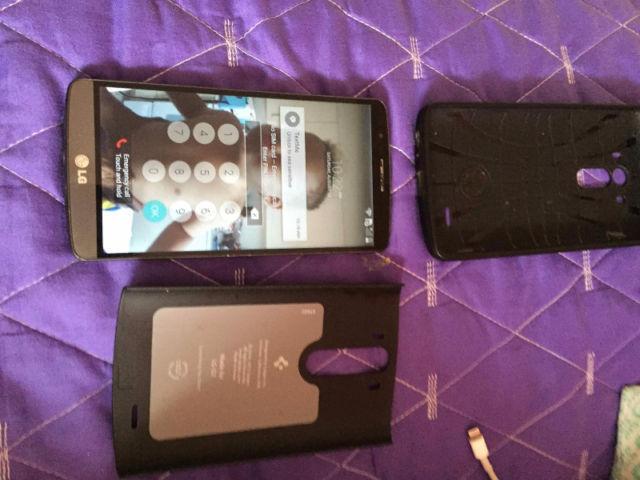 LG G3 with spigen case and charger unlocked