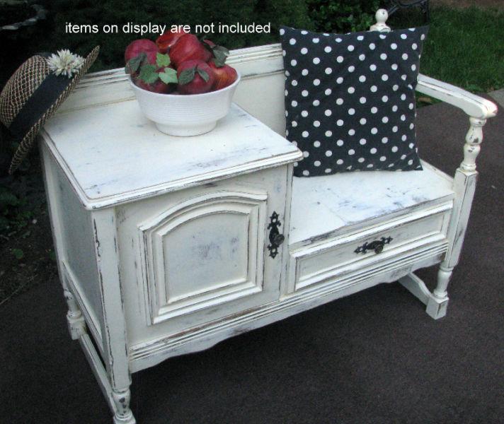 TODAY SALE - RUSTIC, VINTAGE SHABBY CHIC BENCH MADE IN EUROPE