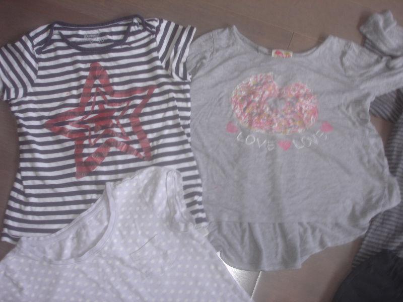 Lot of 5 Girl's Clothing top and pants, size 10 to 12