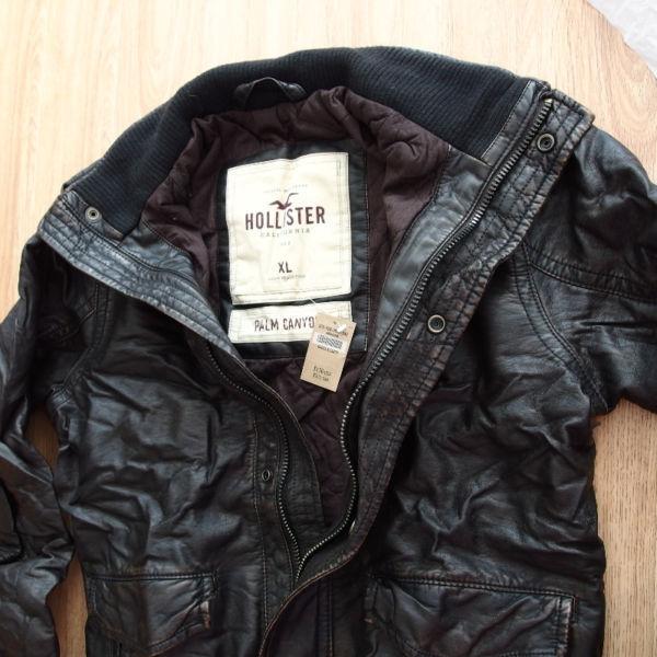 NWT Hollister Abercrombie Mens Palm Canyon 100% Genuine Leather