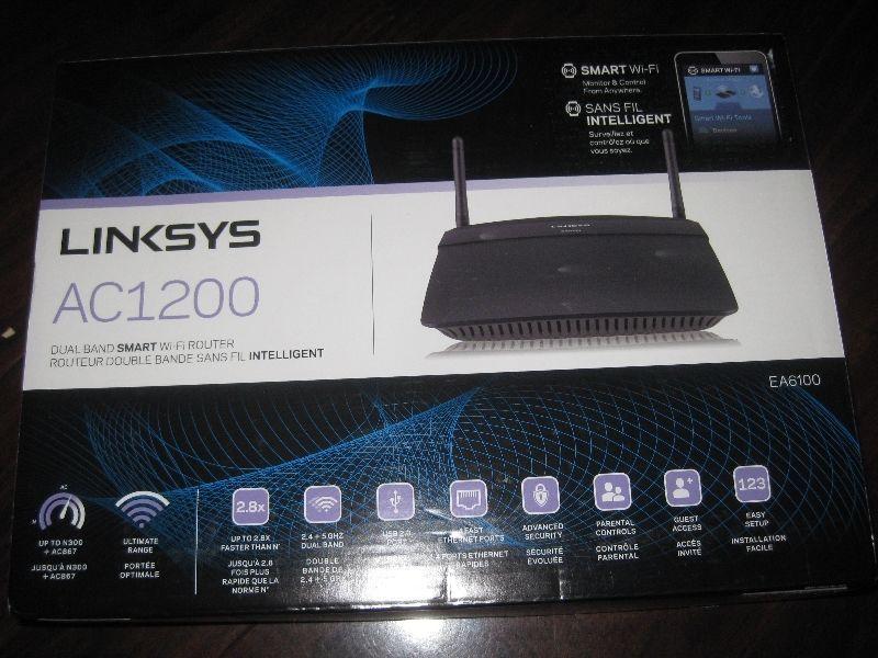 Linksys Smart Wireless AC 1200 Dual Band Router (EA6100). NEW