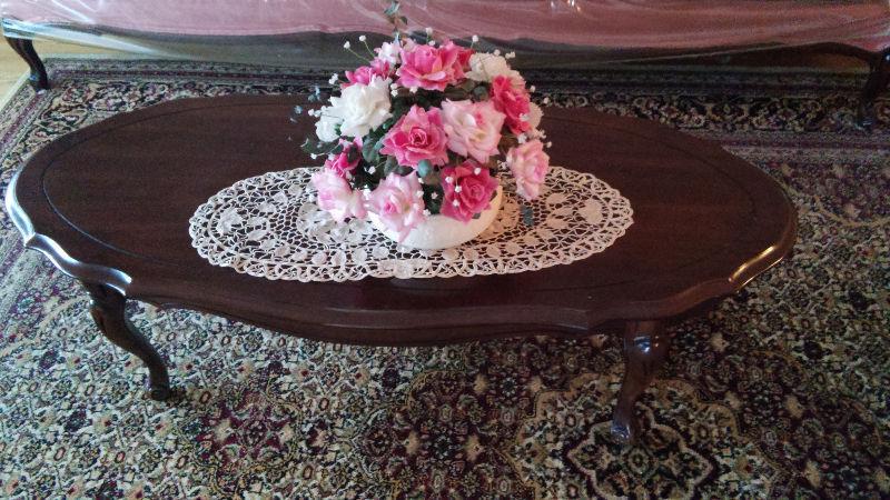 Antique Coffee Table + Matching End Table