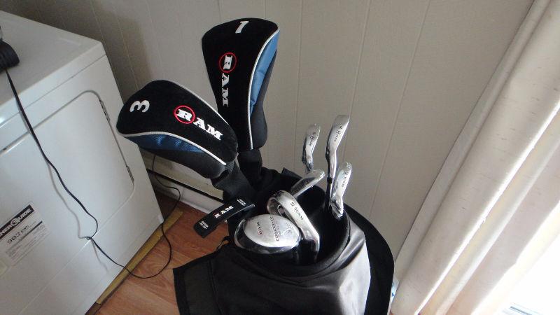 golf clubs with bag