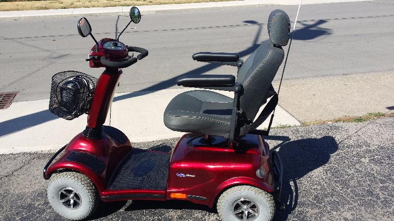 4 wheel invacare meteor heavy duty mobility scooter coming wi