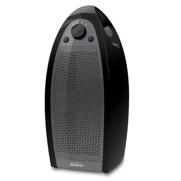 Air Purifier Mini Tower with 99% Contaminant Removal, Black & Gr