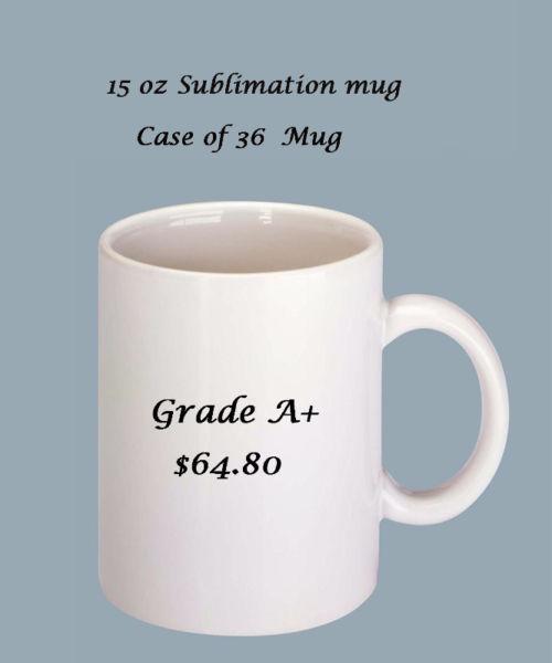 Grade A+ 15oz Sublimation Blank White Mug