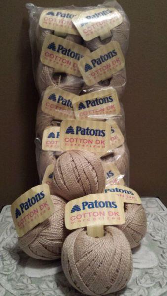 14 balls beige Patons cotton Dk