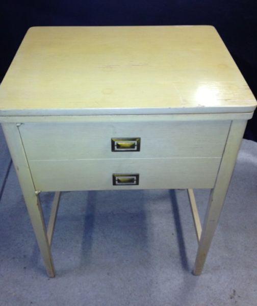 Tough Vintage White Brand Sewing Machine in Original Oak Cabinet