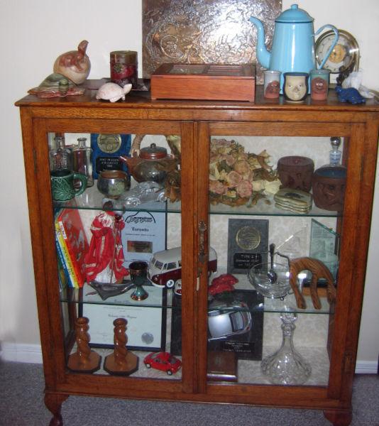 Vintage Oak Display Cabinet