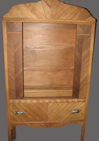 Vintage Walnut Display Cabinet