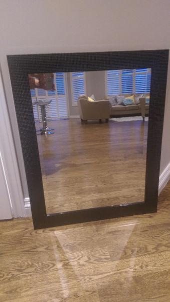 Black framed mirror