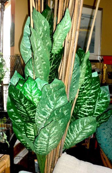 Pier 1 Home decor / set of 8 - 3 feet green large leaf branches