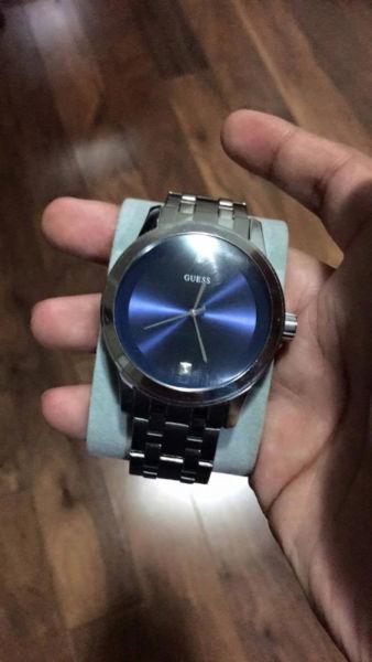 GUESS Platinum Blue Watch (Limited Edition)