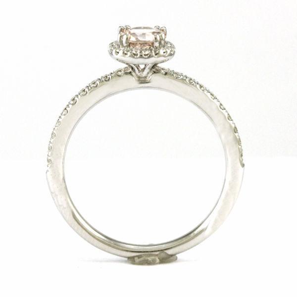 14k White Gold Morganite Diamond Ring(NEW, size:6, 2.4gr)3629