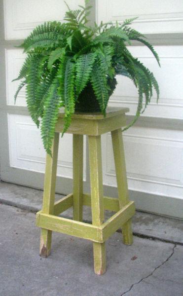 TODAY SALE - RUSTIC OLD SHABBY CHIC PLANT STAND/STOOL
