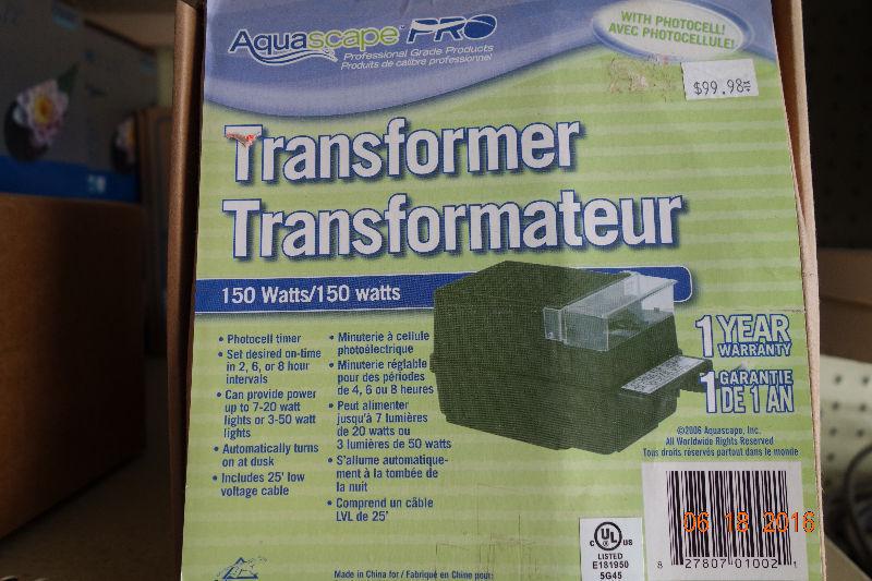 Transformer for water features, outside lighting