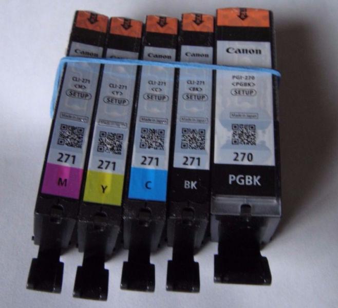 GENUINE CANON PGI-270 & CLI-271 INK CARTRIDGE SET OEM