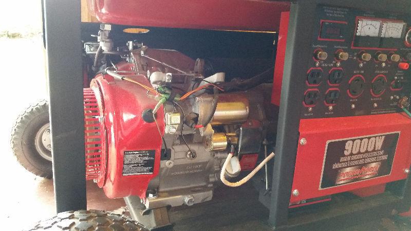 9000W Generator, Mint Condition with 100' of large Power Wire