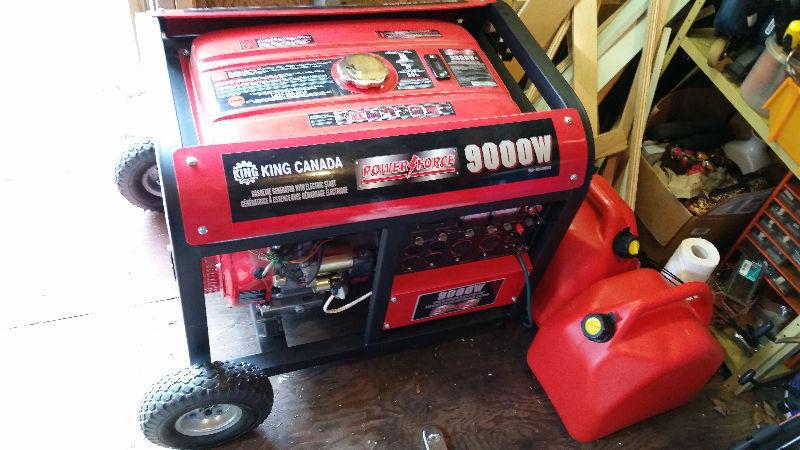 9000W Generator, Mint Condition with 100' of large Power Wire