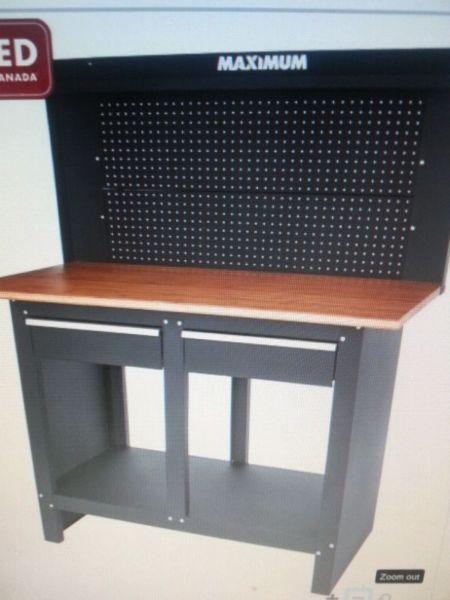 Heavy duty two drawer workbench