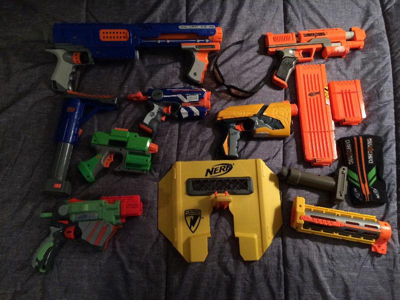 NERF guns and accessories