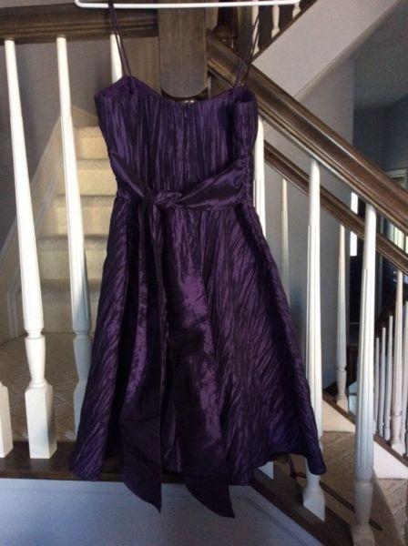 Purple taffeta dress