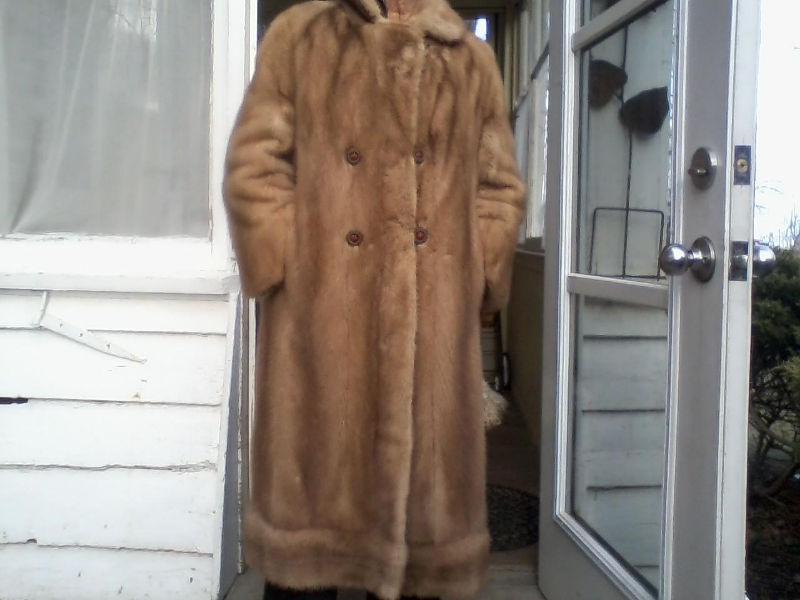 Demi buff mink fur coat for sale