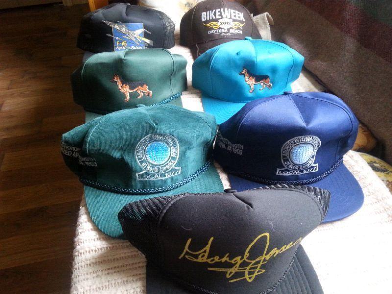 7 NEW COLLECTABLE HATS NEVER WORN
