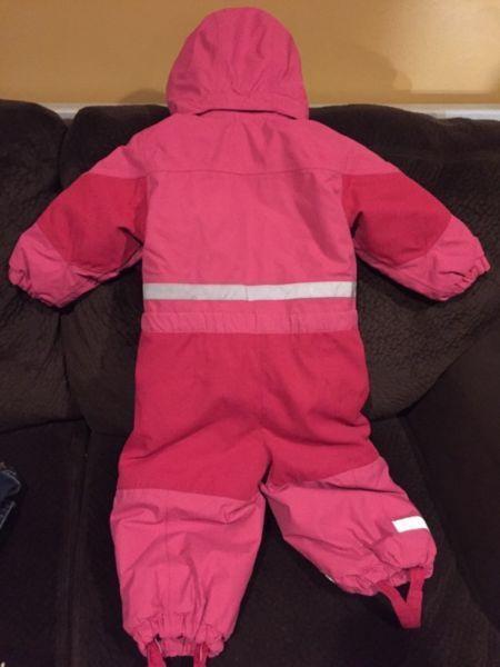 One piece snow suit size 12-18 months