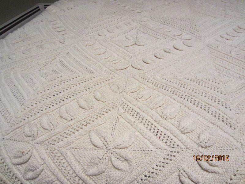 BEDSPREAD - ALL HAND KNIT