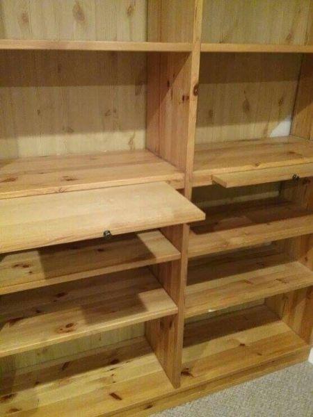Pine shelves