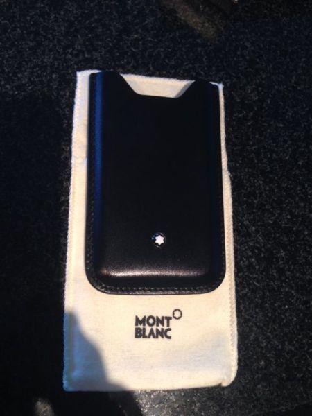Mont Blanc Black Leather Case for iPhone 4 Excellent Brand New