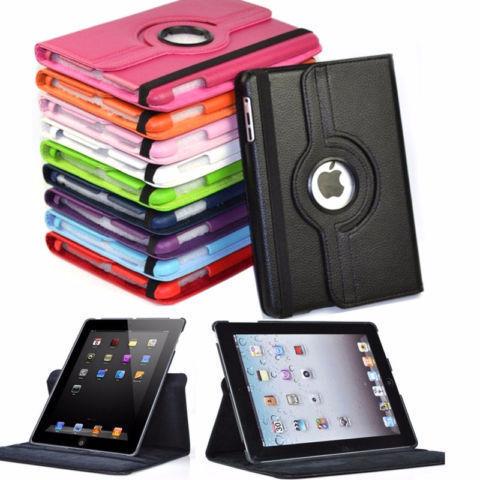 Leather Case Cover for iPad Mini,2,3,4, Air, Air2/Tempered Glass