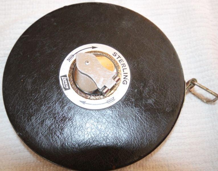 Vintage Lufkin Sterling 100' Linen Non-Metal Tape Measure