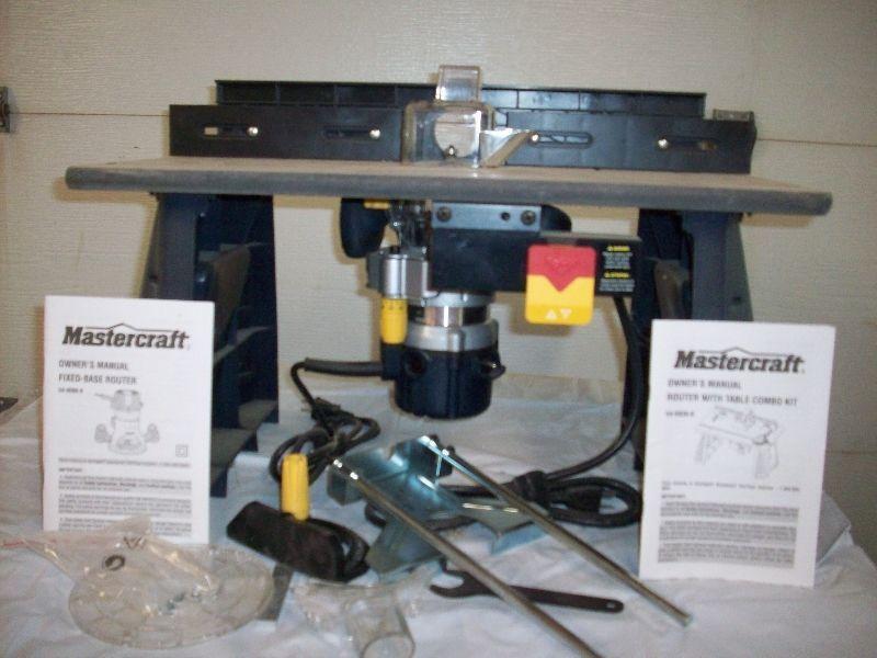 Router with Router table (Mastercraft) in mint condition