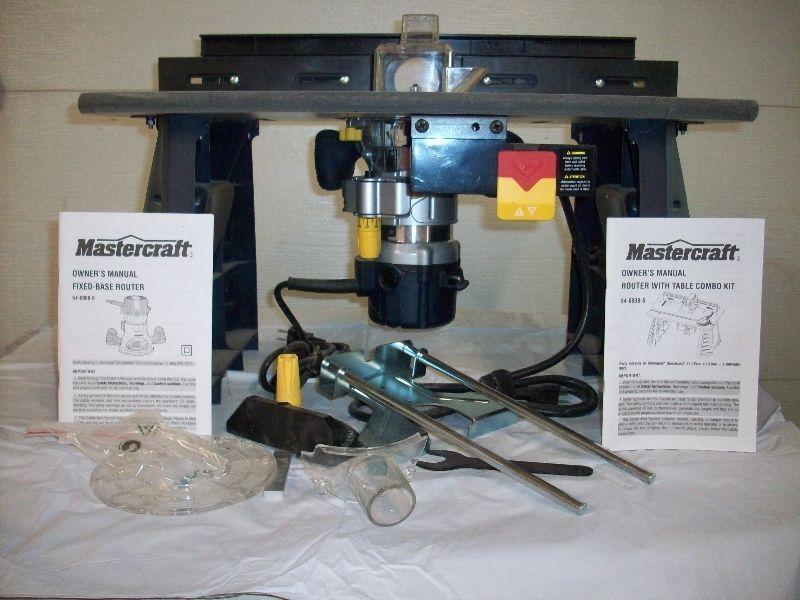 Router with Router table (Mastercraft) in mint condition
