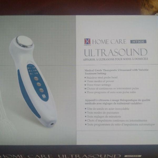 Home care medical grade portable therapeutic ultrasound device