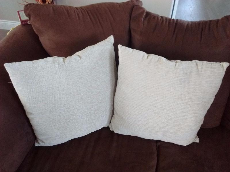 Pair of Offwhite Throw Pillows from Bed Bath Beyond