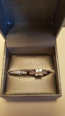 Engagement ring and wedding ring