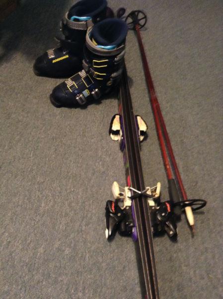 Rossignol Quantum Series 828 Downhill Skis with boots