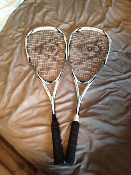 2 Dunlop squash rackets