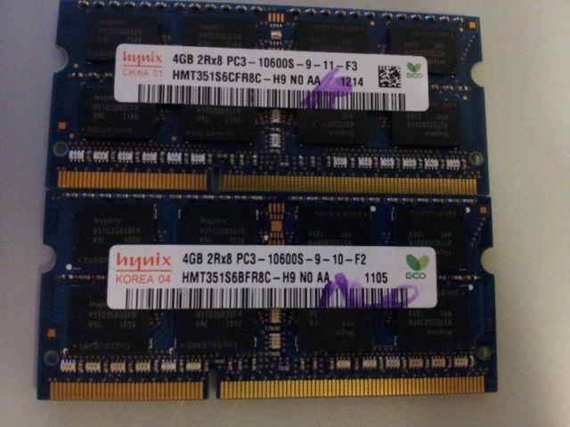 8GB (2x4GB) DDR3 SODIMM RAM Laptop Memory 1066, 1333, 1600