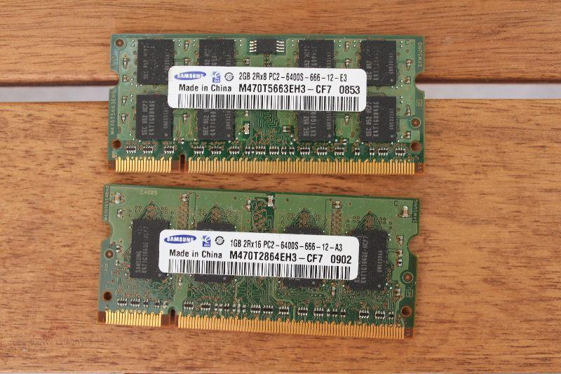 Mémoire portable - 2 x 2GB DDR2 PC2-6400 SODIM