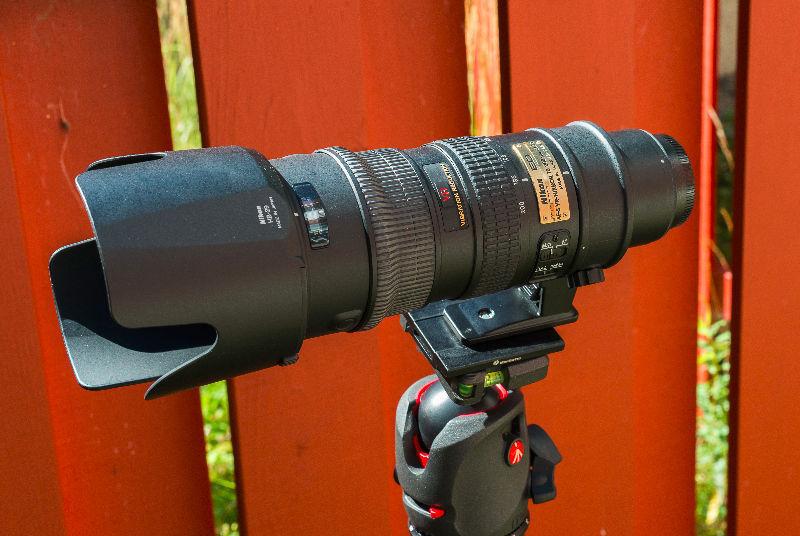 Lentille Nikon 70-200mm f/2.8 VR Nikkor lens