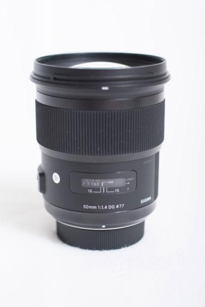 Lens - SIGMA 50mm f/1.4 DG HSM ART NIKON - Perfect - Warranty