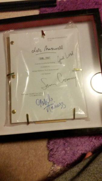 James Bond 007 Signed Scripts Octopussy and Dr No Comes with C