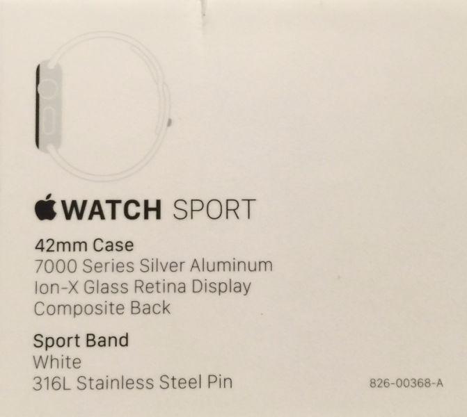 Apple Watch Sport 42mm Blanche
