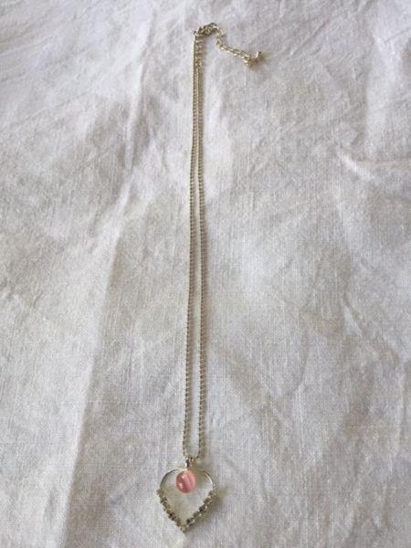 Silver chain with heart pendant