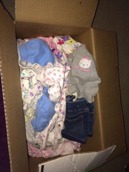 Diaper box of clothes