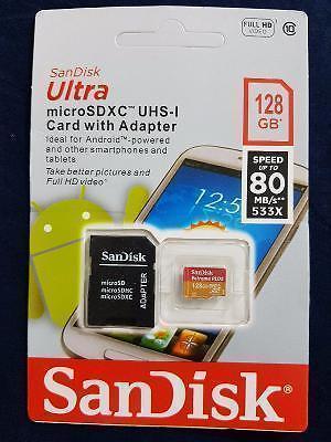 Carte memoire Micro SDXC Extreme Up to 80 MB/s 128GB SanDisk